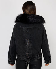 Black-Premium-Faux-Fur-Tiered-Jacket-Coat-2