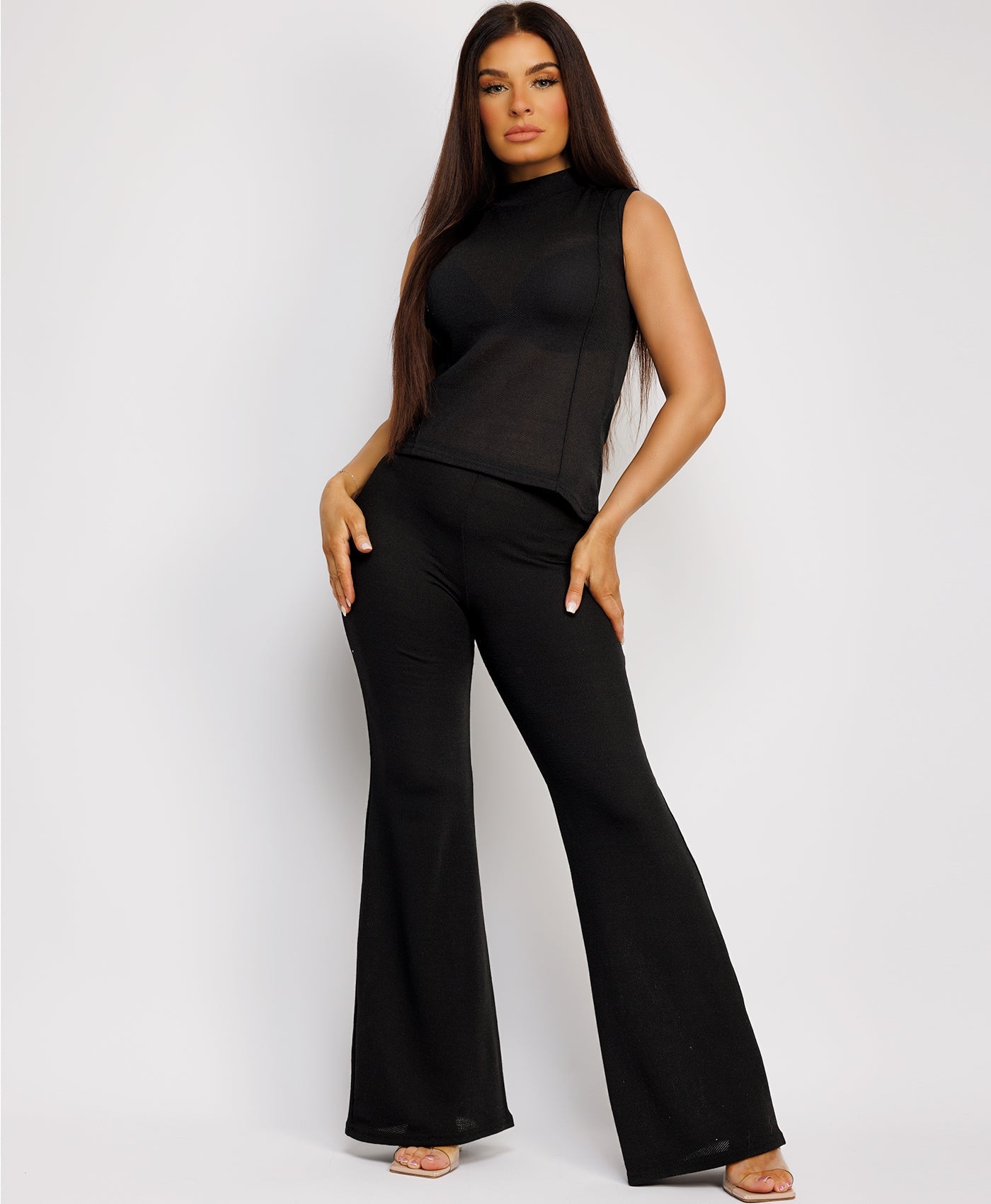 Woven-Knit-Asymmetric-Set-Black-1