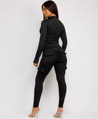 Long-Sleeve-Sport-Jacket-Flare-Leggings-Black-2