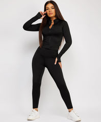 Long-Sleeve-Sport-Jacket-Tight-Leggings-Black-2