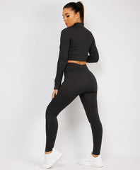Black-Zipped-Neck-Ribbed-Activewear-9