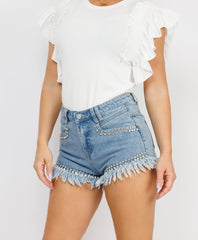 Ruffle-Shoulder-Sleeve-Ribbed-Set-Blue-4