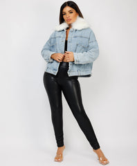 Blue-Premium-Faux-Fur-Tiered-Jacket-Coat-3