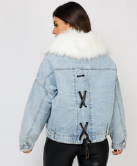 Blue-Premium-Faux-Fur-Tiered-Jacket-Coat-2