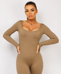 Camel-Elastic-Ribbed-Long-Sleeve-Butt-Lift-Jumpsuit9