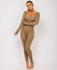 Camel-Elastic-Ribbed-Long-Sleeve-Butt-Lift-Jumpsuit6