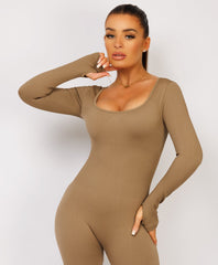 Camel-Elastic-Ribbed-Long-Sleeve-Butt-Lift-Jumpsuit7