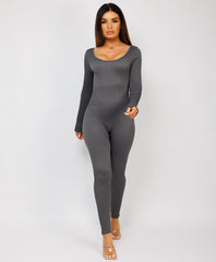 Charcoal-Grey-Elastic-Ribbed-Long-Sleeve-Jumpsuit-8
