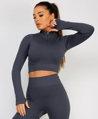 Charcoal-Grey-Zipped-Neck-Ribbed-Activewear-7