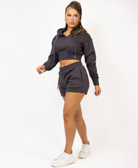 Satin-Puff-Sleeve-Ribbed-Set-Charcoal Grey-2