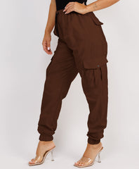 Ruffle-Shoulder-Sleeve-Ribbed-Set-Chocolate-Brown-2