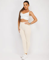 Ruffle-Shoulder-Sleeve-Ribbed-Set-Neon-Pink-1