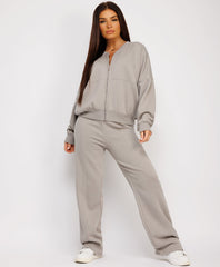 Fleece-Bomber-Wide-Leg-Trousers-Tracksuit-Dove Grey-1