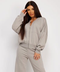 Fleece-Bomber-Wide-Leg-Trousers-Tracksuit-Dove Grey-2
