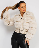 Faux-Fur-Belted-Leather-Trim-Biker-Jacket-Beige-4