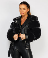 Faux-Fur-Belted-Leather-Trim-Biker-Jacket-Black-4