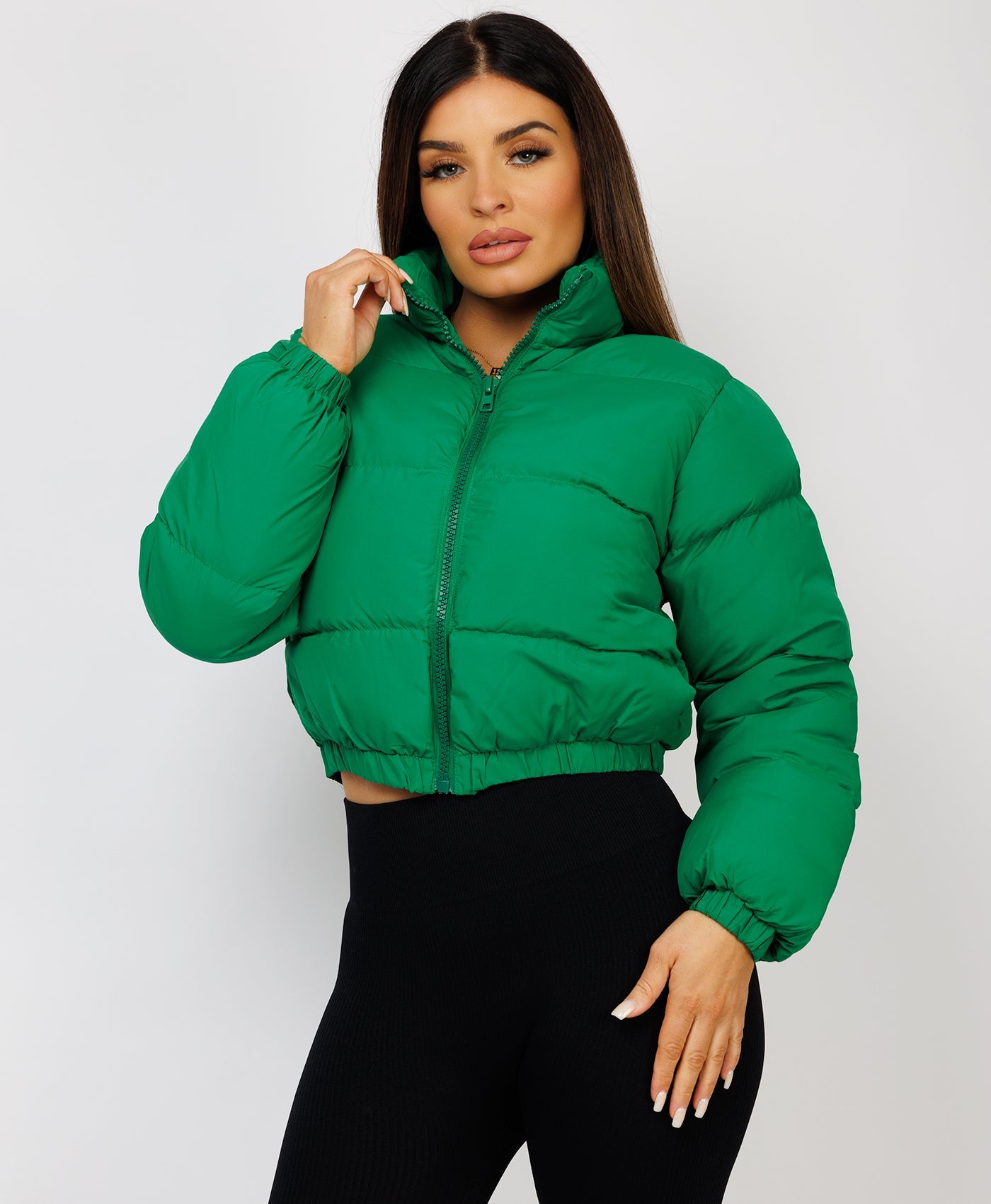 Green-Premium-Faux-Fur-Tiered-Jacket-Coat-1