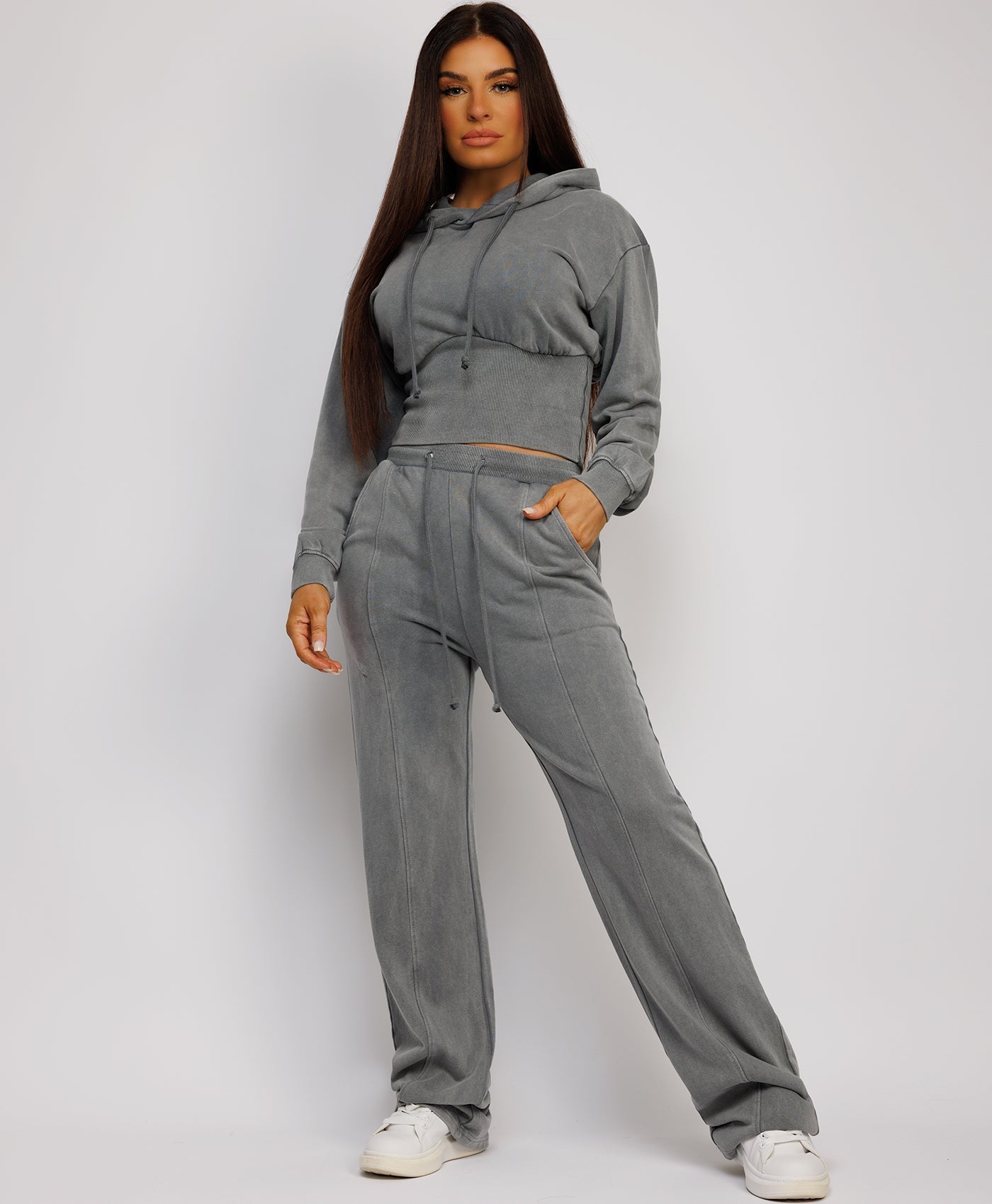 Acid-Wash-Ribbed-High-Hem-Hoodie-Lined-Straight-Joggers-Charcoal-Grey-1