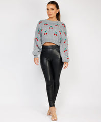 Cherry-Cropped-Knitted-Jumper-Grey-1