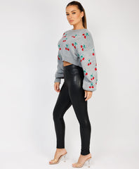 Cherry-Cropped-Knitted-Jumper-Grey-3