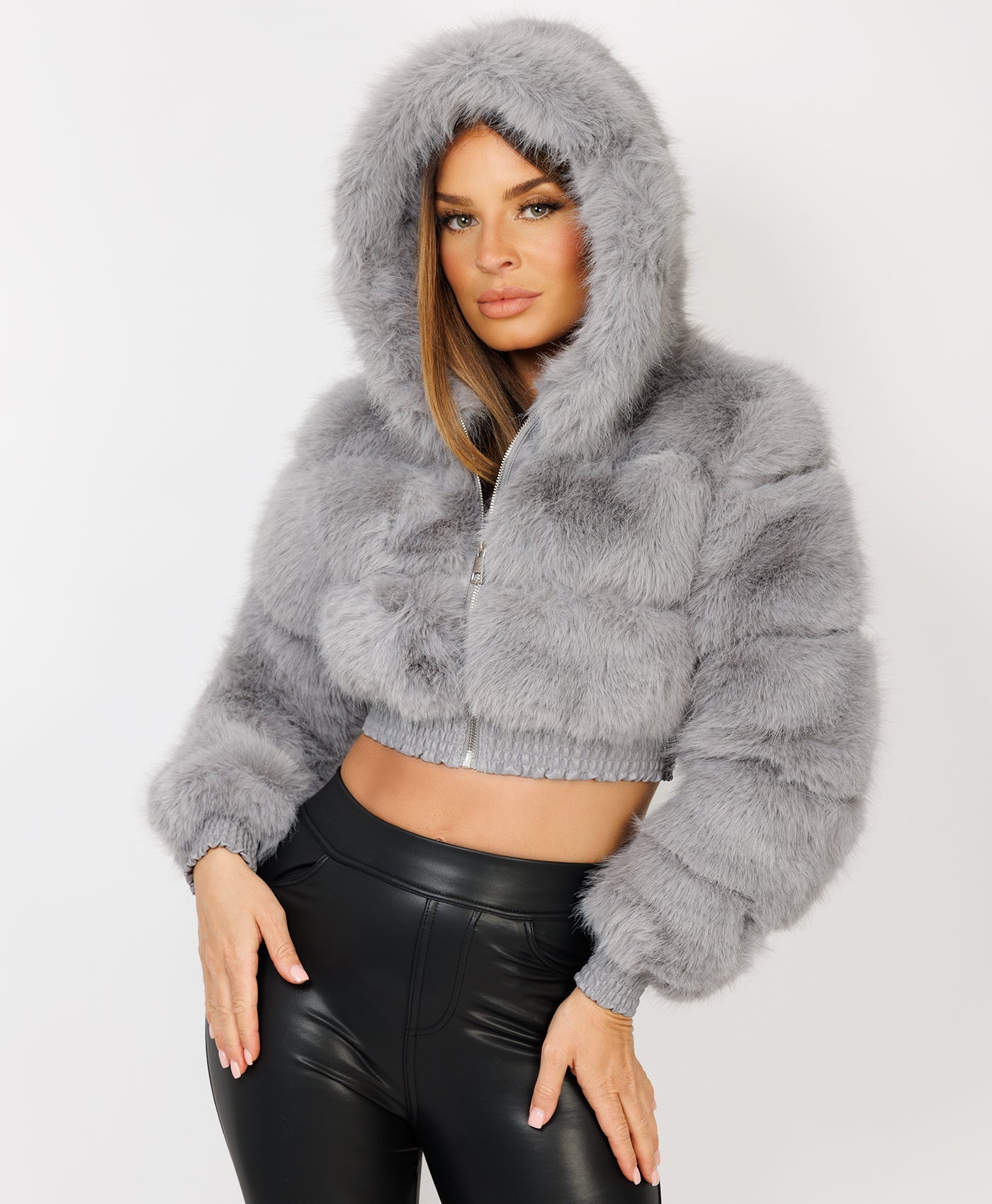 Grey-Premium-Faux-Fur-Tiered-Jacket-Coat-4