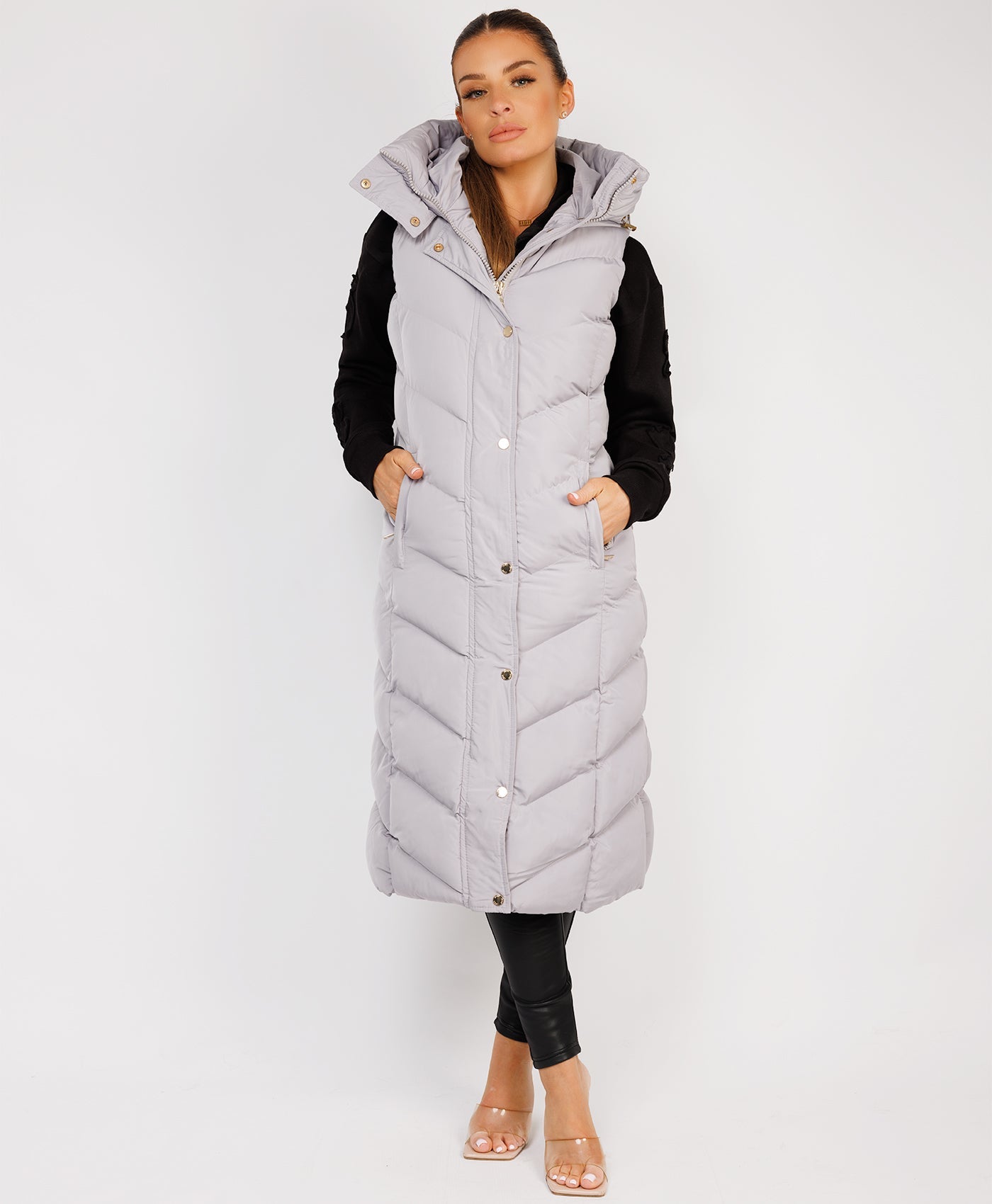 Longline-Chevron-Padded-Gilet-Bodywarmer-Grey-1