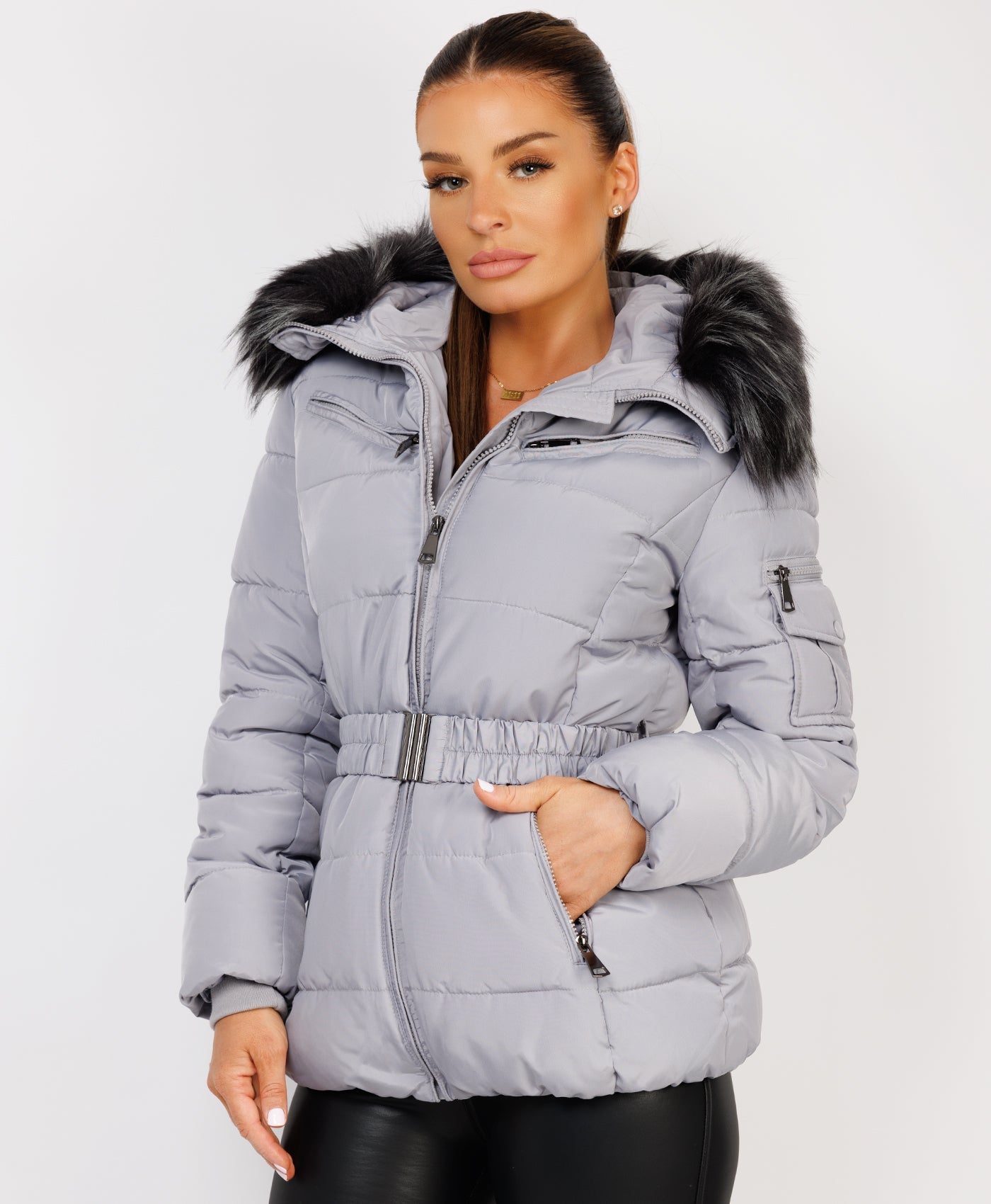 Grey-Premium-Faux-Fur-Tiered-Jacket-Coat-1