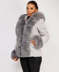 Grey-Premium-Faux-Fur-Tiered-Jacket-Coat-3