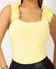 Satin-Puff-Sleeve-Ribbed-Set-Lemon-2