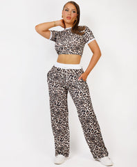 Satin-Puff-Sleeve-Ribbed-Set-Leopard Print-3