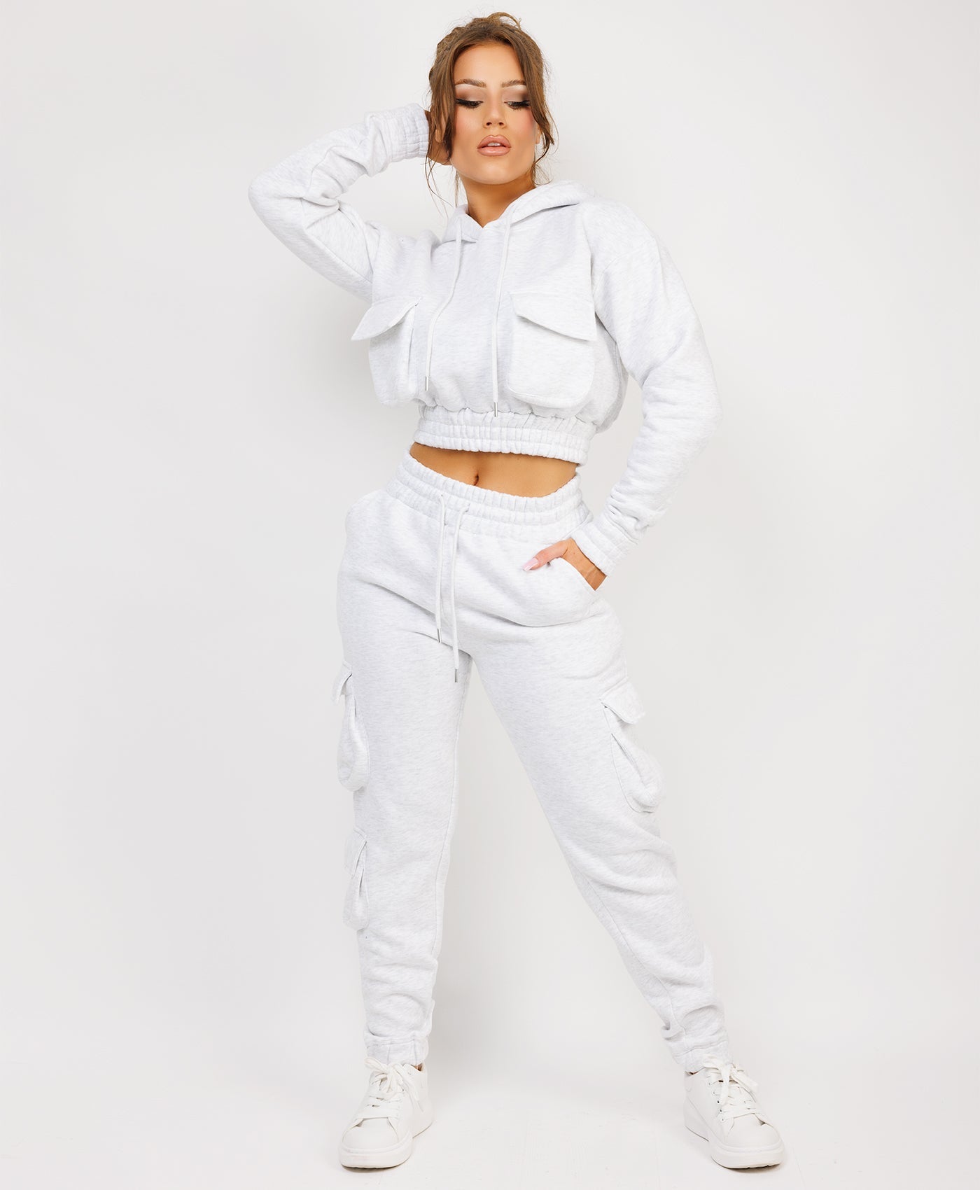 Zipped-Hooded-Loungewear-Set-Marl-Grey-3