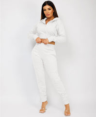 Zipped-Hooded-Loungewear-Set-Marl-Grey-1