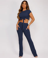 Navy-Flare-Trousers-Tie-Up-Crop-Top-Loungewear-Set-1