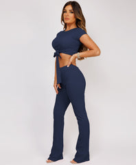 Navy-Flare-Trousers-Tie-Up-Crop-Top-Loungewear-Set-3