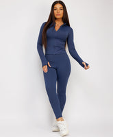 Long-Sleeve-Sport-Jacket-Tight-Leggings-Navy-1