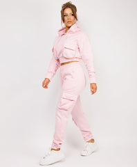 Zipped-Hooded-Loungewear-Set-Pink-2