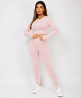 Pink-Ribbed-Asymmetric-Hem-Loungewear-Set8