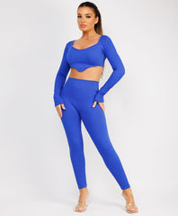 Royal-Blue-Ribbed-Asymmetric-Hem-Loungewear-Set8