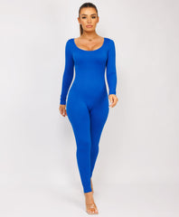 Royal Blue-Elastic-Ribbed-Long-Sleeve-Butt-Lift-Jumpsuit8