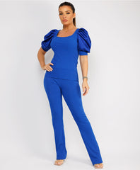 Satin-Puff-Sleeve-Ribbed-Set-Royal-Blue-1