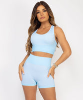Satin-Puff-Sleeve-Ribbed-Set-Sky Blue-3