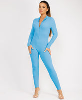 Sky Blue-Elastic-Ribbed-Long-Sleeve-Jumpsuit-6