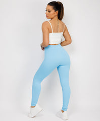 Ruffle-Shoulder-Sleeve-Ribbed-Set-Neon-Pink-3