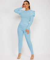 Satin-Puff-Sleeve-Ribbed-Set-Sky Blue-3