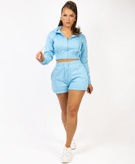 Satin-Puff-Sleeve-Ribbed-Set-Sky Blue-2