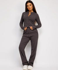 Ribbed-Button-Up-Cardigan-Straight-Leg-Trousers-Set-Slate-Grey-2