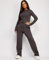Ribbed-Button-Up-Cardigan-Straight-Leg-Trousers-Set-Slate-Grey-4