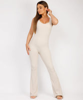 Beige-Sleeveless-Open-Back-Ruched-Jumpsuit-1