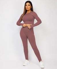 Walnut-Ribbed-Asymmetric-Hem-Loungewear-Set6