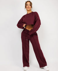 Zipped-Hooded-Loungewear-Set-Wine-1